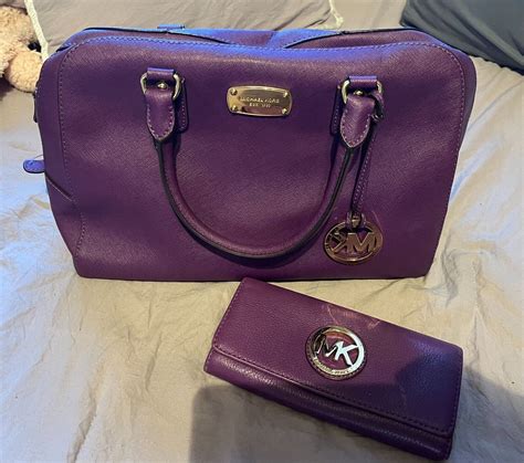 vintage purple leather michael kors purse|women's purple Michael Kors purse.